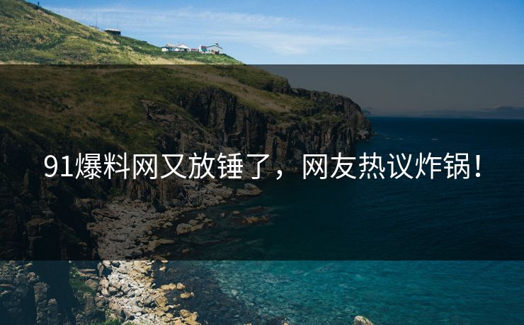 91爆料网又放锤了，网友热议炸锅！