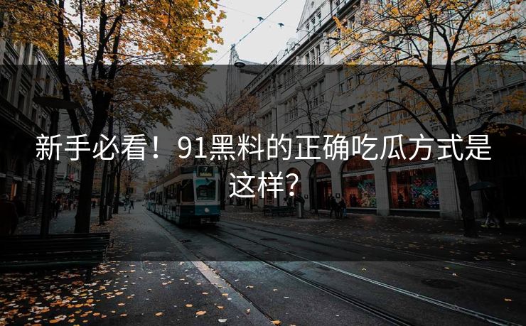 新手必看！91黑料的正确吃瓜方式是这样？