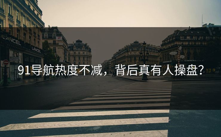 91导航热度不减，背后真有人操盘？
