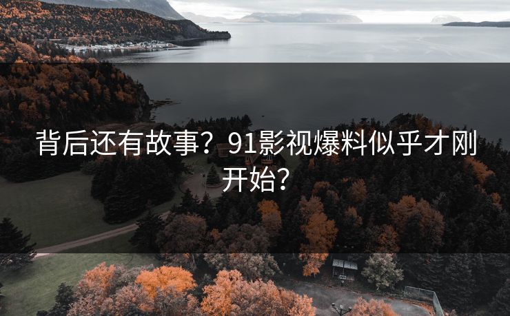 背后还有故事？91影视爆料似乎才刚开始？
