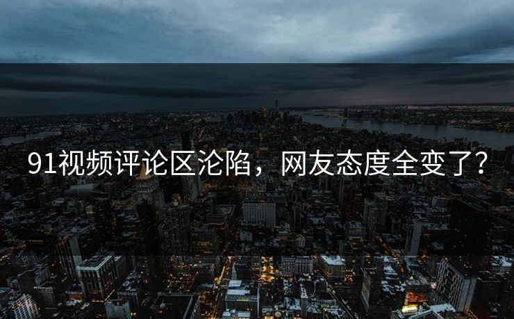 91视频评论区沦陷，网友态度全变了？